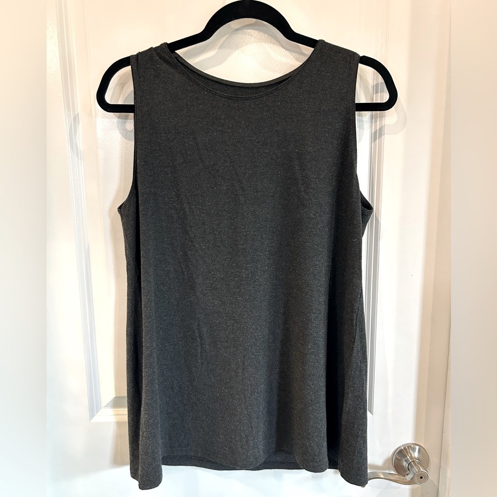 Eileen Fisher‎ Dark Grey Round Neck Tank Sleeveless Women’s Size XL